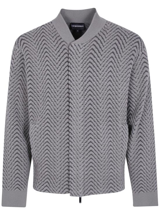 26FW 엠포리오 아르마니 봄버 자켓 EM006449 AF29809 F6019 CHEVRON WALNUT