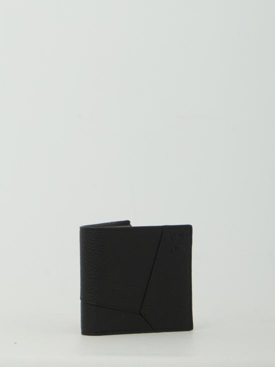 26FW 로에베 퍼즐 그레인 카프스킨 바이폴드 월렛 C510302X23 BLACK - LOEWE