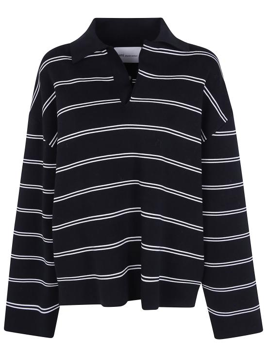 26FW 아미 폴로 티셔츠 UPL459 KN0194 004 BLACK WHITE