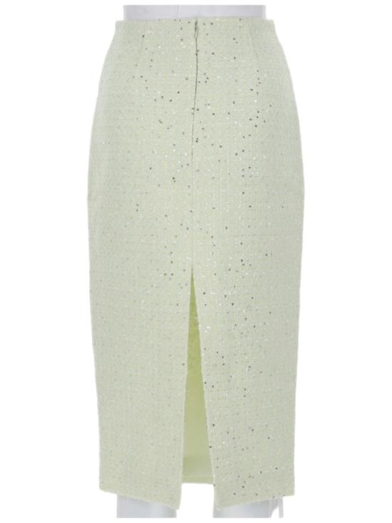 26SS 셀프 포트레이트 미디 스커트 SS26 026MSK G GREEN - SELF PORTRAIT