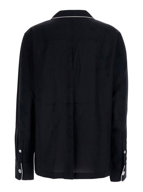 26FW 토템 싱글 브레스트 파자마 셔츠 263WRT0793FB0693001 Black - TOTEME