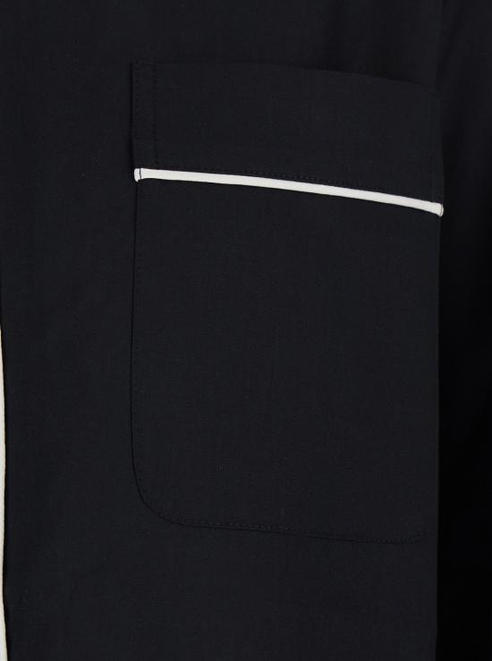26FW 토템 싱글 브레스트 파자마 셔츠 263WRT0793FB0693001 Black - TOTEME