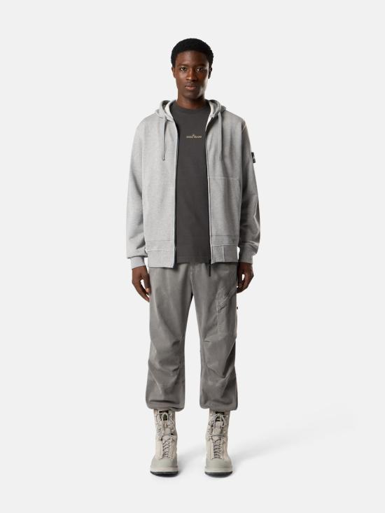 26FW 스톤 아일랜드 와펜 패치 후드 집업 L2S15 6100061 S0M51 V0M64 DUST GREY MELANGE DOM - STONE ISLAND