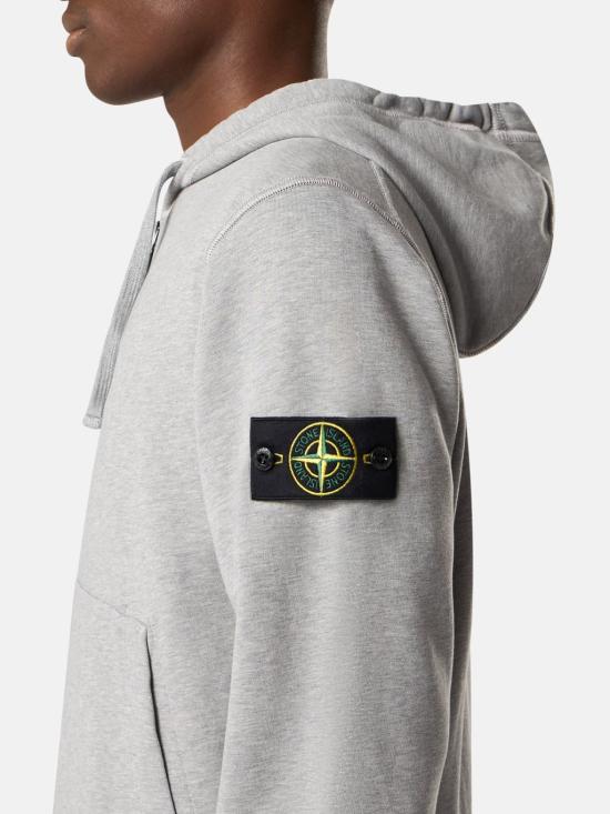 26FW 스톤 아일랜드 와펜 패치 후드 집업 L2S15 6100061 S0M51 V0M64 DUST GREY MELANGE DOM - STONE ISLAND