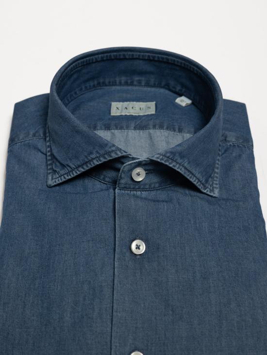 26FW 싸쿠스 긴팔 셔츠 Camicia con Lavaggio 데님 메디오 - XACUS
