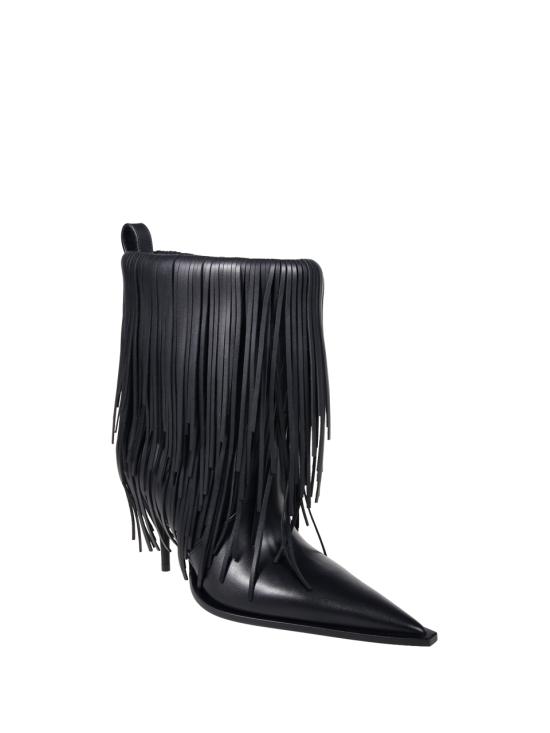 26SS 발렌시아가 애비뉴 프린지 부티 855350 WBDO0 1000 BLACK - BALENCIAGA