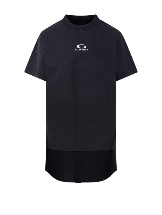 26SS 발렌시아가 숏 원피스 858621 TTVU2 9374 FADED WASHED BLACK W