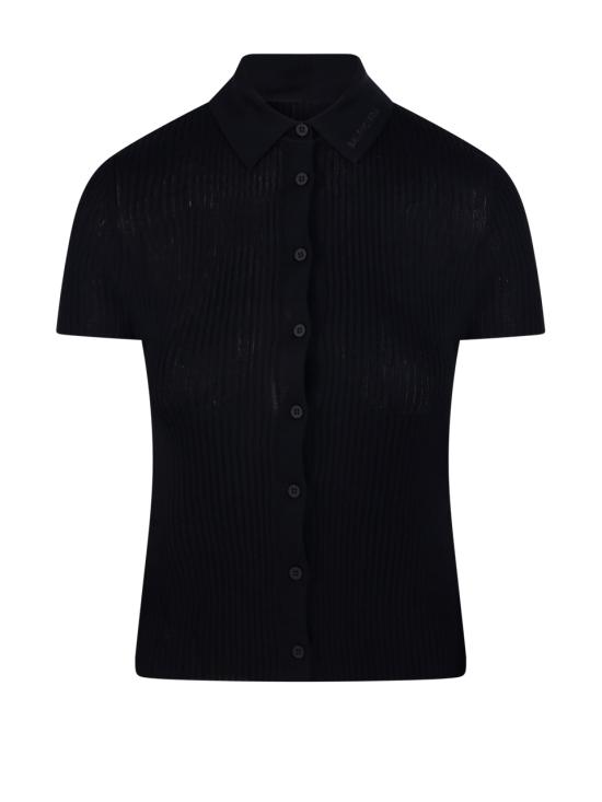 26SS 발렌시아가 폴로 티셔츠 857233 T5237 1000 BLACK