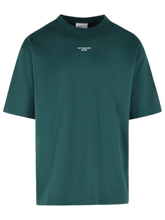 26FW 드롤드무슈 반팔 티셔츠 PERM TS202 CO002DGN Green