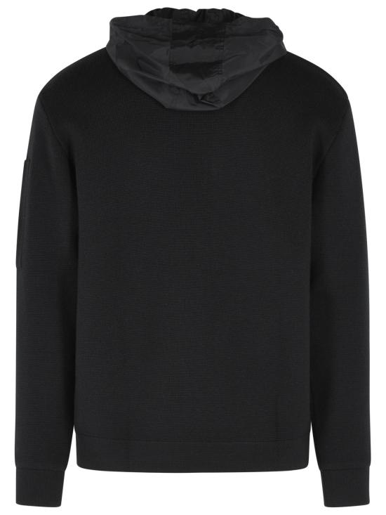 26FW 씨피 컴퍼니 메리노 울 믹스드 리버시블 가디건 21CMKN013A 006390M999 Black - C.P. COMPANY