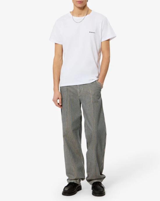  이자벨마랑 재퍼 플레인 코튼 티셔츠 TS0047HA B3N13H20WH White - ISABEL MARANT