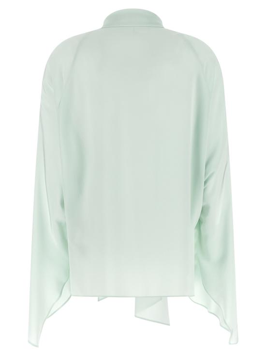 26FW 스텔라 맥카트니 블라우스/셔츠 라발리에르 칼라 셔츠 셔츠와 블라우스 그린 - STELLA MCCARTNEY