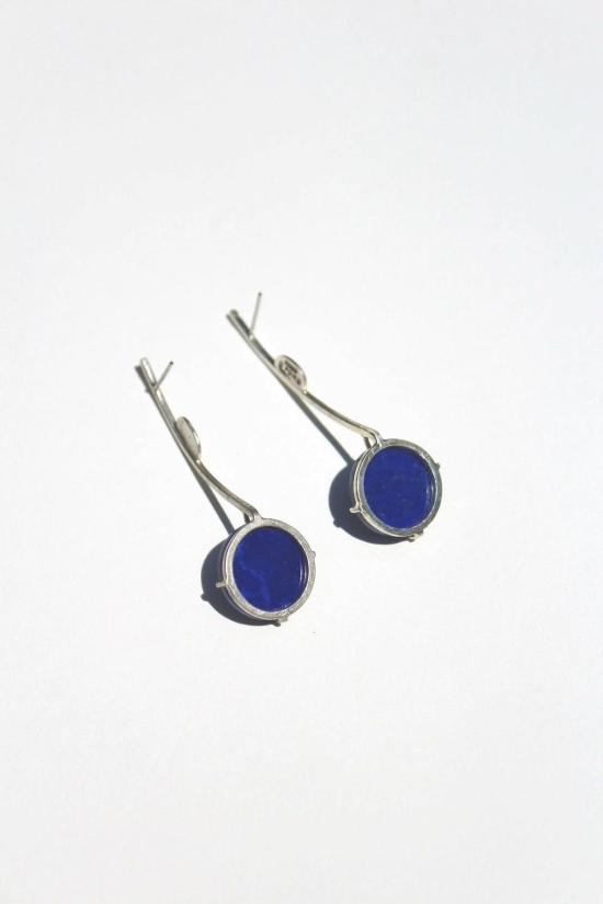  RFORM STUDIO 이어링 Rform Studio 라피스 라줄리 및 은색 지폐 귀걸이 - OTHER BRANDS