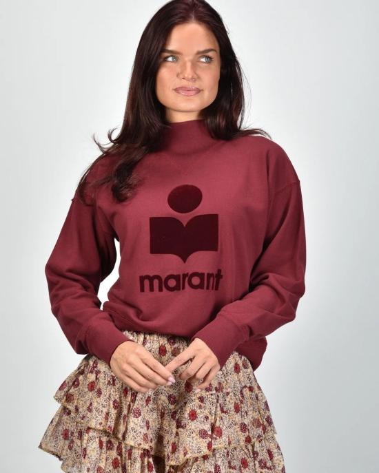  이자벨마랑 MILLYNY 로고 코튼 스웨트셔츠 SW0160FA A1M07EBYBY Burgundy - ISABEL MARANT