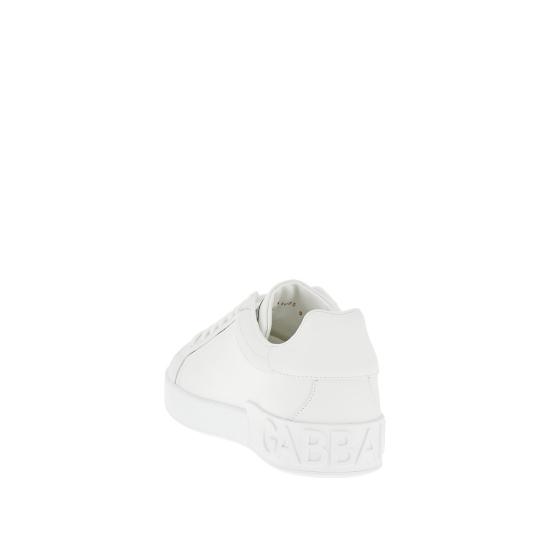 26FW 돌체앤가바나 카프스킨 포르토피노 스니커즈 CS1772A1065 White - DOLCE & GABBANA
