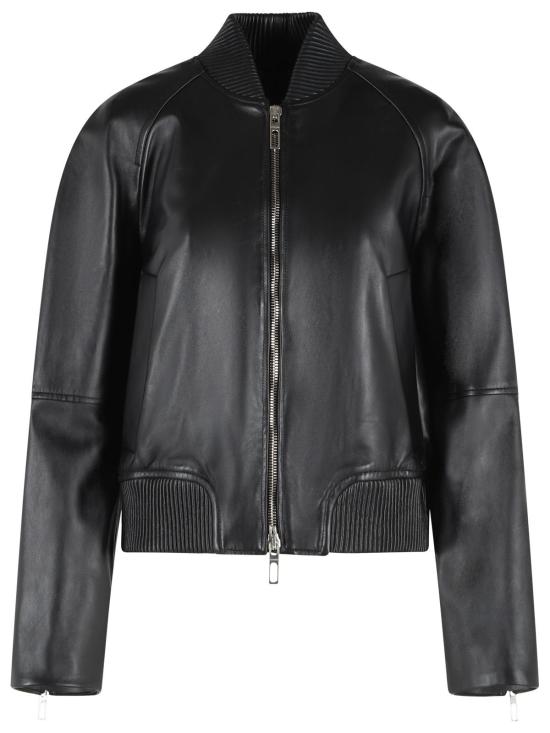 26FW 스포트막스 가죽 자켓 2622446011002 Black