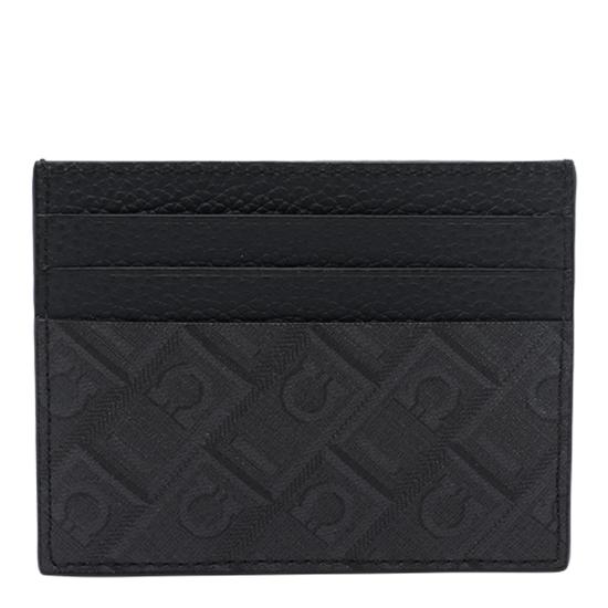 26FW 살바토레 페라가모 간치니 엠보스드 카드 홀더 780321 661583NERO GRIGIO Black - SALVATORE FERRAGAMO