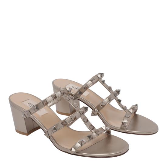 26FW 발렌티노 가라바니 메탈릭 락스터드 샌들 메탈릭 락스터드 샌들 S0C47JXH S69 - VALENTINO GARAVANI