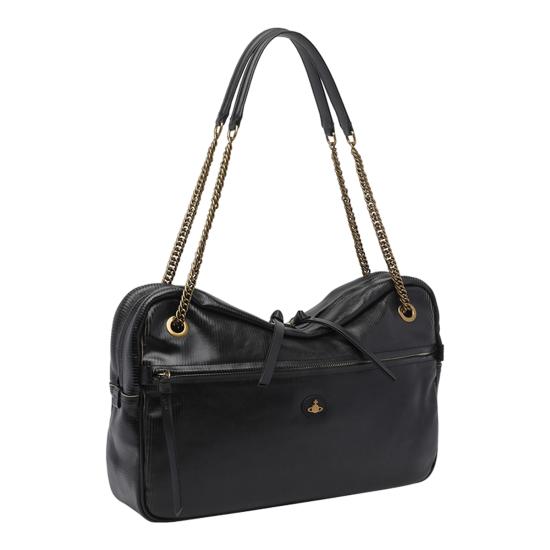 26FW 비비안웨스트우드 자카드 오르브 미디엄 크로스백 4601000JW L00ENN103 BLACK - VIVIENNE WESTWOOD