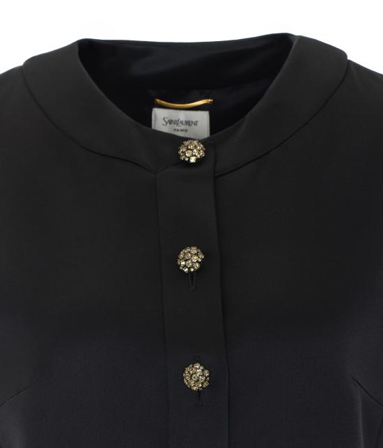 26FW 생로랑 숏 원피스 876016 Y6C221000 Black - SAINT LAURENT