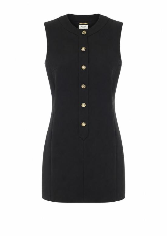 26FW 생로랑 숏 원피스 876016 Y6C221000 Black