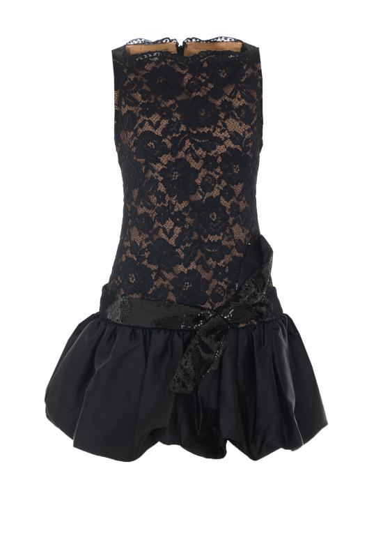 26FW 셀프 포트레이트 미디 원피스 013S BLACK