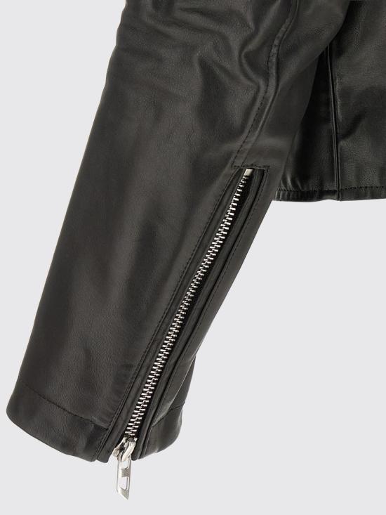 26FW 디젤 L-EO-WRD 가죽 자켓 A204620CECH 9XX Black - DIESEL