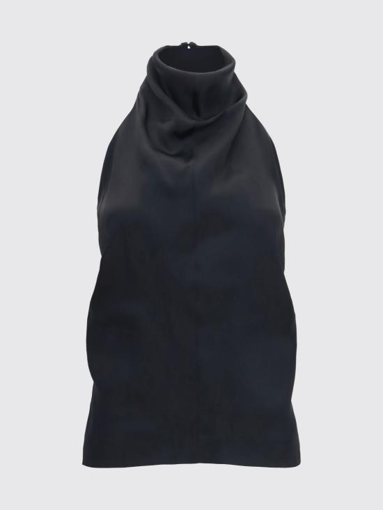 26FW 케이트 로네 플롱제 레더 홀터넥 탑 로네 플롱제 레더 홀터넥 탑 24874120 200 Black - KHAITE