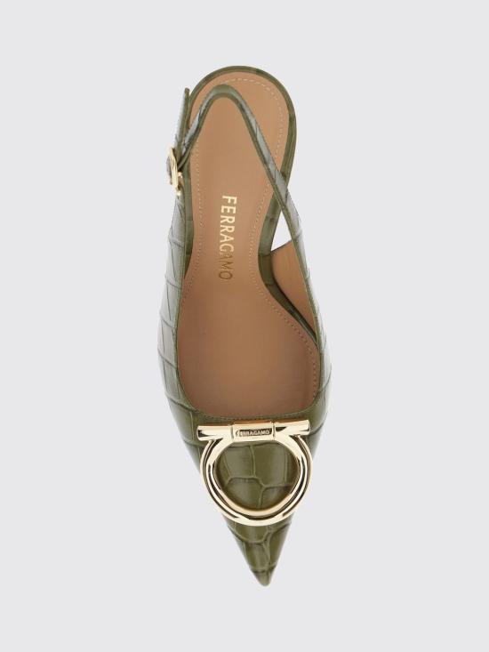 26FW 살바토레 페라가모 힐/펌프스 01L945 794993 NEWOLIVBISC Green - SALVATORE FERRAGAMO