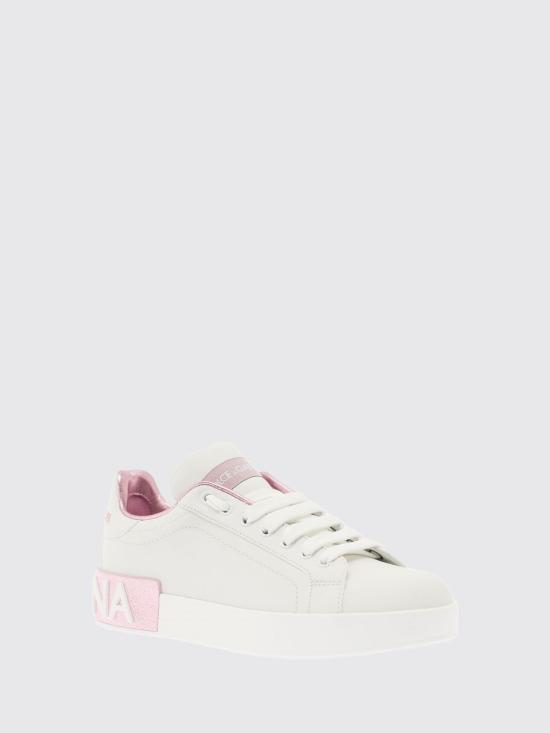 26FW 돌체앤가바나 카프스킨 나파 포르토피노 스니커즈 CK1544AX615 87587 White - DOLCE & GABBANA