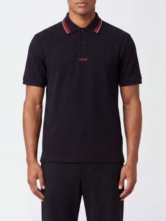 26FW 베르사체 폴로 티셔츠 10260071A18688 1B000 Black