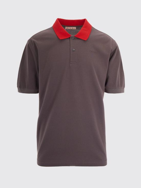 26FW 마르니 폴로 티셔츠 POJY0001LXUTC688 00N55 Brown - MARNI