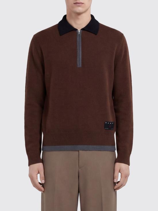 26FW 마르니 폴로 티셔츠 POMG0096Q0UFX331 MXM53 Brown