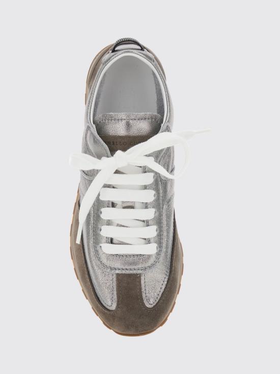 26FW 브루넬로 쿠치넬리 스니커즈 MZFAG3325P C8755 Grey - BRUNELLO CUCINELLI