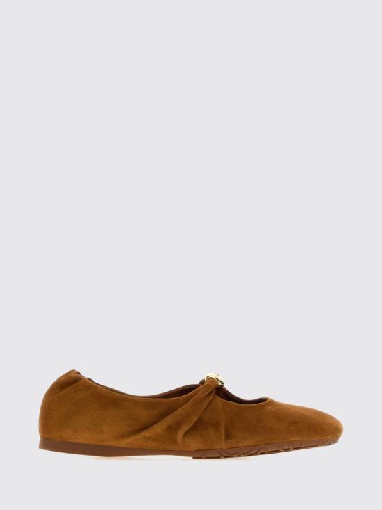 26FW 로에베 페블 소프트 발레리나 스웨이드 슈즈 LLPF466X04 TAN Brown