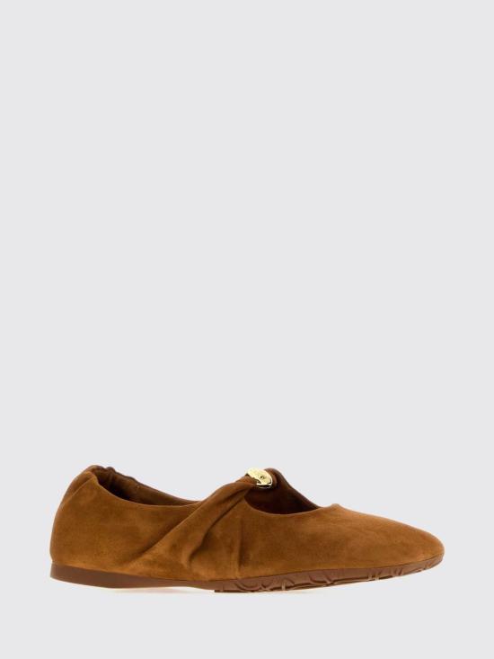 26FW 로에베 페블 소프트 발레리나 스웨이드 슈즈 LLPF466X04 TAN Brown - LOEWE