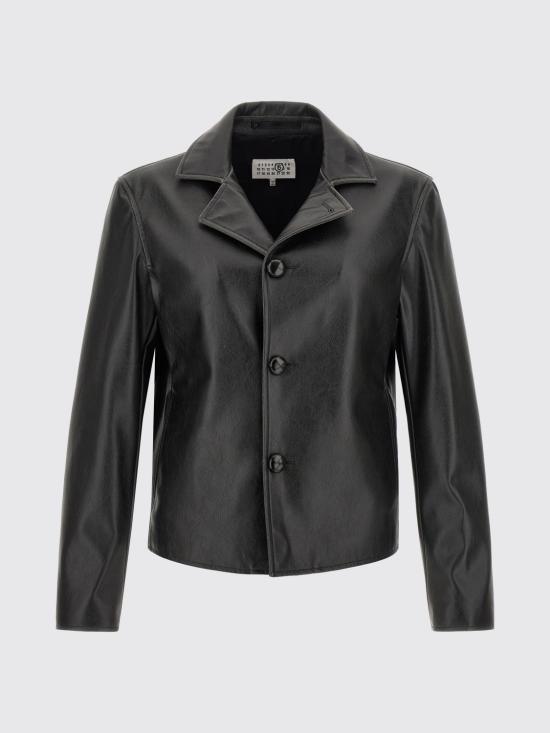 26FW MM6 메종마르지엘라 가죽 자켓 SH0AM0102M35455 900 Black - MM6 MAISON MARGIELA