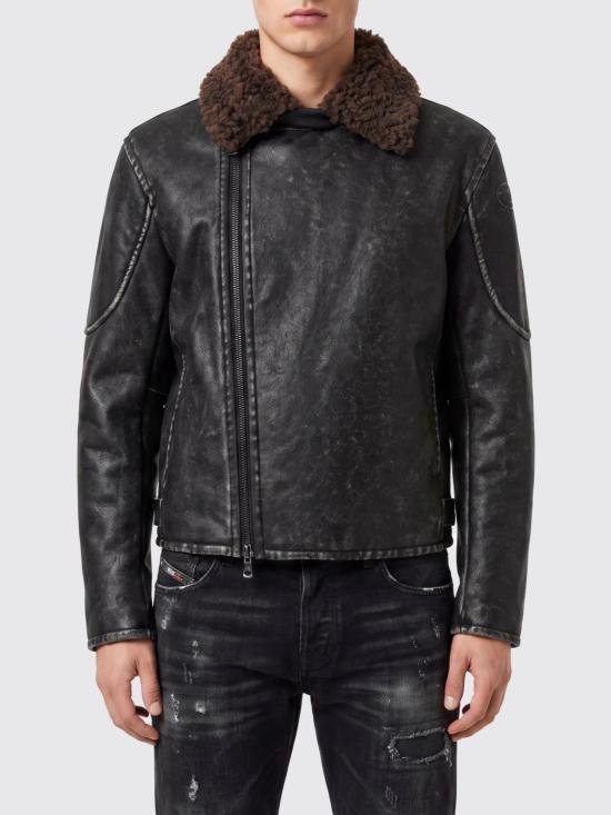 26FW 디젤 가죽 자켓 A227590AGCK 9XX Black