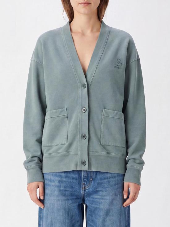 26FW 이자벨마랑에뚜왈 스테피 코튼 자켓 스테피 코튼 자켓 VE0659FAD1M06E 60SE Green