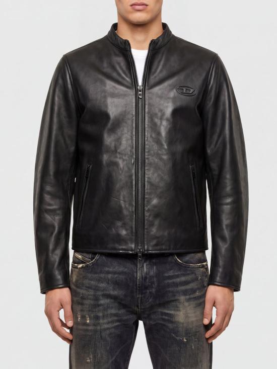 26FW 디젤 가죽 자켓 A185880AJIR 9XX Black