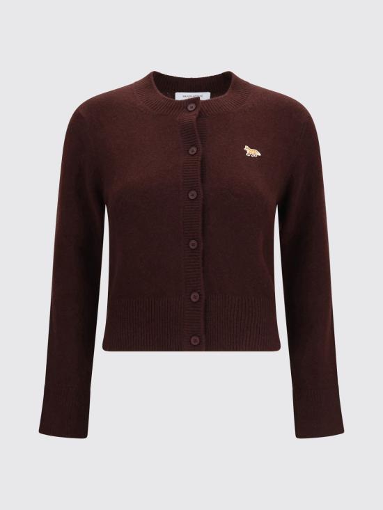 26FW 메종키츠네 베이비 폭스 램스울 피티드 가디건 PW00506KT1006 0553 Brown - MAISON KITSUNE