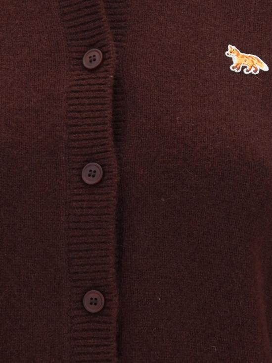 26FW 메종키츠네 베이비 폭스 램스울 피티드 가디건 PW00506KT1006 0553 Brown - MAISON KITSUNE