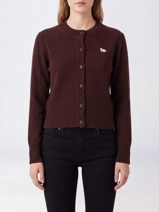 26FW 메종키츠네 베이비 폭스 램스울 피티드 가디건 PW00506KT1006 0553 Brown