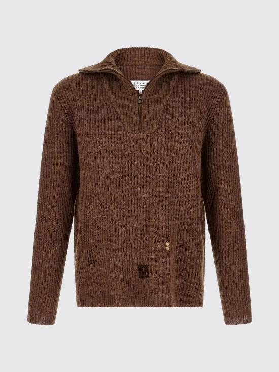 26FW 마르지엘라 집업 니트 S67HL0008M13024 122F Brown - MAISON MARGIELA