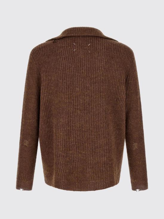 26FW 마르지엘라 집업 니트 S67HL0008M13024 122F Brown - MAISON MARGIELA