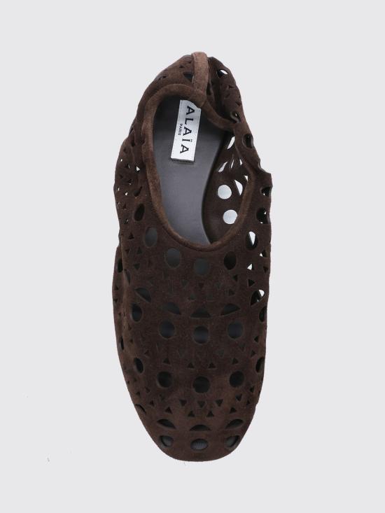 26FW 알라이아 플랫 슈즈 AA3A1039I236 719 Cocoa - ALAIA