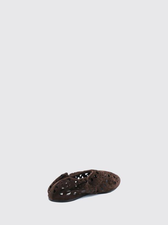 26FW 알라이아 플랫 슈즈 AA3A1039I236 719 Cocoa - ALAIA
