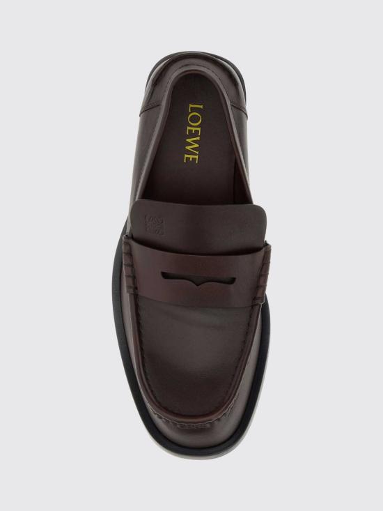 26FW 로에베 보바인 샤이니 카프스킨 로퍼 M815290X01 DARK Brown - LOEWE
