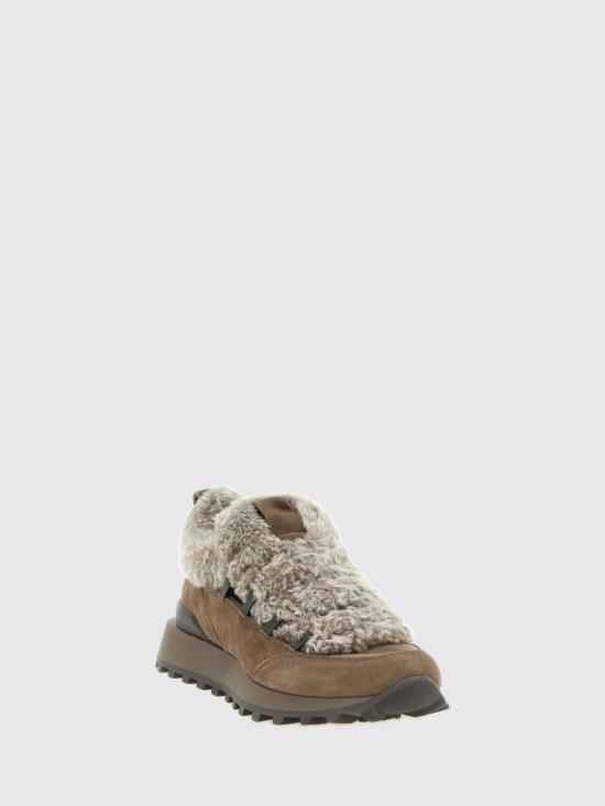 26FW 브루넬로 쿠치넬리 스니커즈 MZSFG3387 C8187 Brown - BRUNELLO CUCINELLI