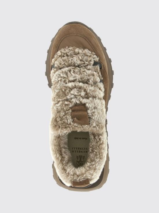 26FW 브루넬로 쿠치넬리 스니커즈 MZSFG3387 C8187 Brown - BRUNELLO CUCINELLI